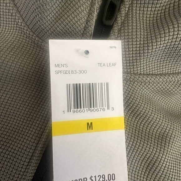 New men’s size M medium half zip Spyder pullover fleece grey black tea leaf - Picture 5 of 9